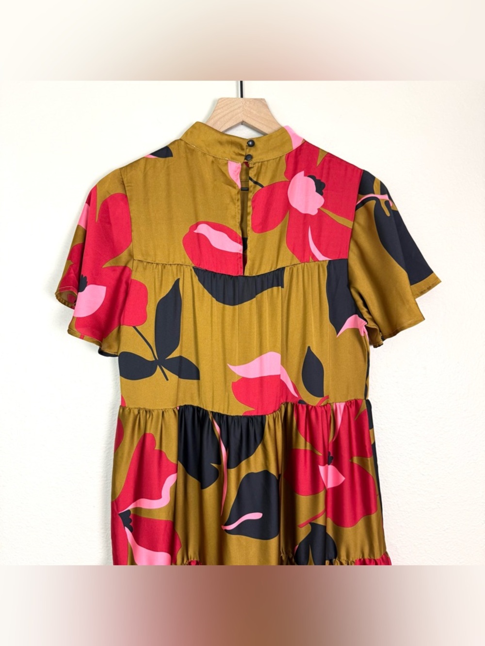 Anthropologie Corey Lynn Calter Gianna Tiered Floral Maxi Dress Small Petite - Picture 8 of 11